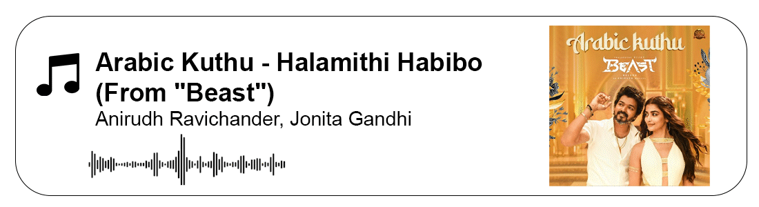 Arabic Kuthu - Halamithi Habibo