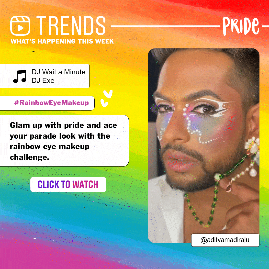 #RainbowEyeMakeup
